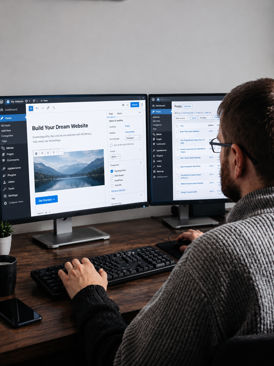 WordPress VA updating a website